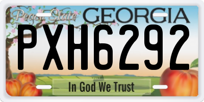 GA license plate PXH6292
