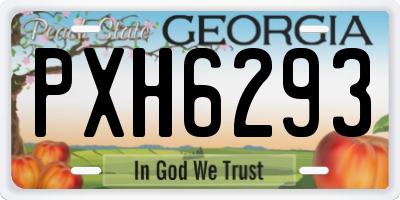 GA license plate PXH6293