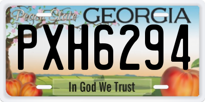 GA license plate PXH6294