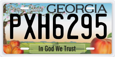 GA license plate PXH6295