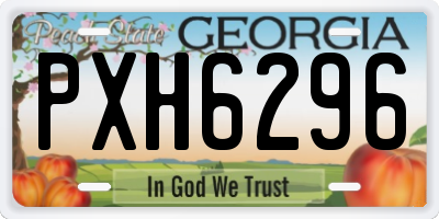 GA license plate PXH6296