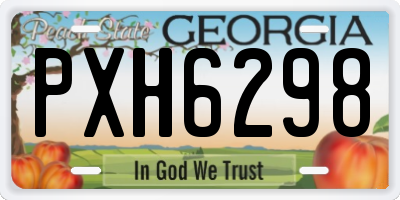 GA license plate PXH6298