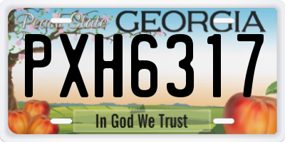GA license plate PXH6317