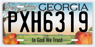 GA license plate PXH6319