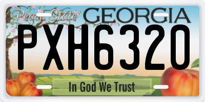 GA license plate PXH6320