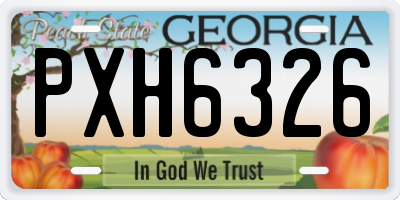 GA license plate PXH6326