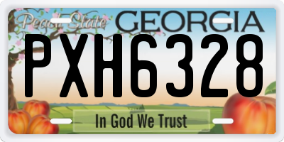 GA license plate PXH6328