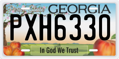 GA license plate PXH6330