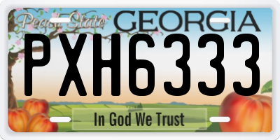 GA license plate PXH6333