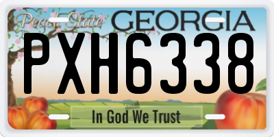 GA license plate PXH6338