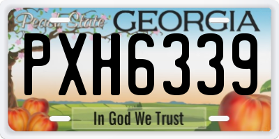 GA license plate PXH6339
