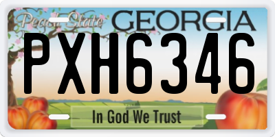 GA license plate PXH6346