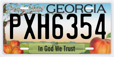 GA license plate PXH6354