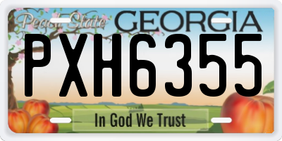 GA license plate PXH6355