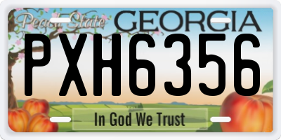 GA license plate PXH6356