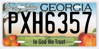 GA license plate PXH6357