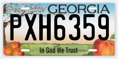GA license plate PXH6359