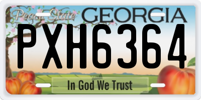 GA license plate PXH6364