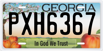GA license plate PXH6367