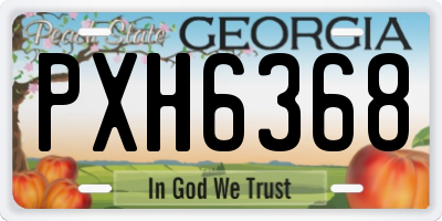 GA license plate PXH6368