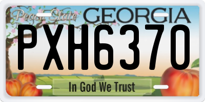 GA license plate PXH6370