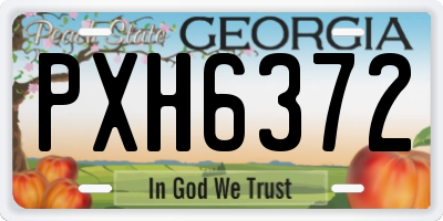 GA license plate PXH6372