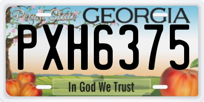 GA license plate PXH6375