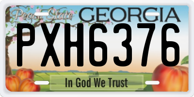 GA license plate PXH6376