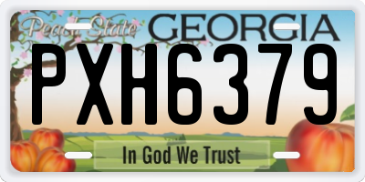 GA license plate PXH6379