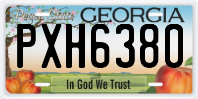 GA license plate PXH6380