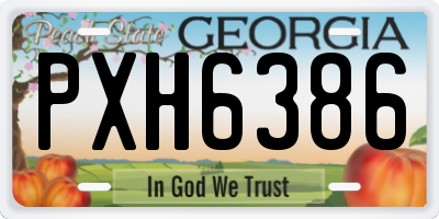 GA license plate PXH6386