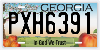 GA license plate PXH6391