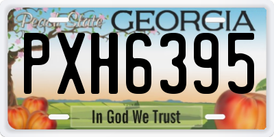 GA license plate PXH6395