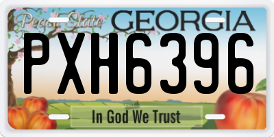 GA license plate PXH6396