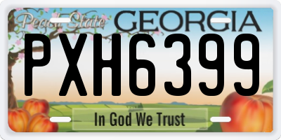 GA license plate PXH6399