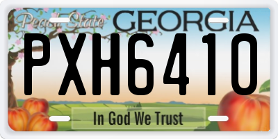 GA license plate PXH6410