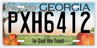 GA license plate PXH6412