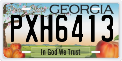 GA license plate PXH6413