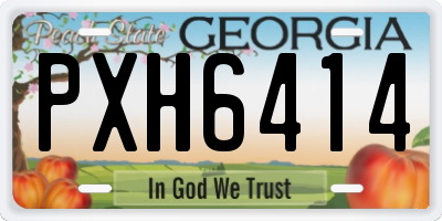 GA license plate PXH6414