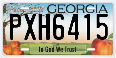 GA license plate PXH6415