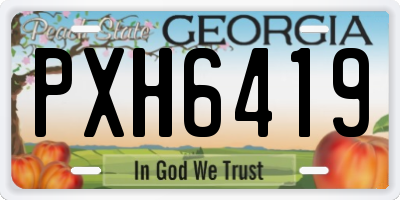 GA license plate PXH6419