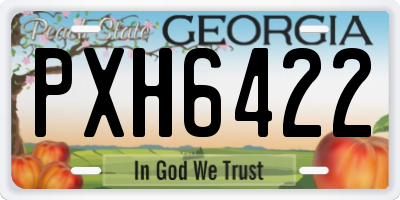 GA license plate PXH6422
