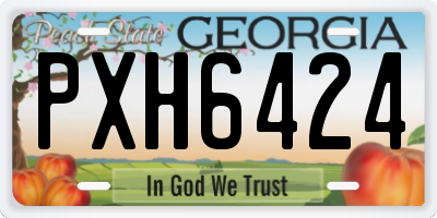 GA license plate PXH6424