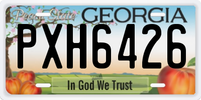 GA license plate PXH6426