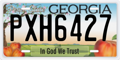 GA license plate PXH6427