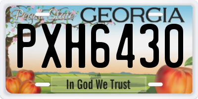 GA license plate PXH6430