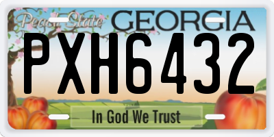 GA license plate PXH6432