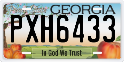 GA license plate PXH6433