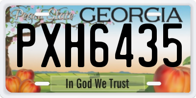 GA license plate PXH6435