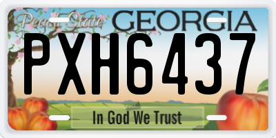 GA license plate PXH6437